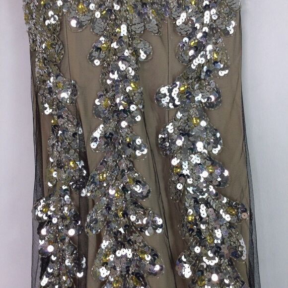 JOVANI Black Strapless Mermaid Rhinestones Pin Up Nude Lining Prom Formal Gown 2 - Picture 10 of 16